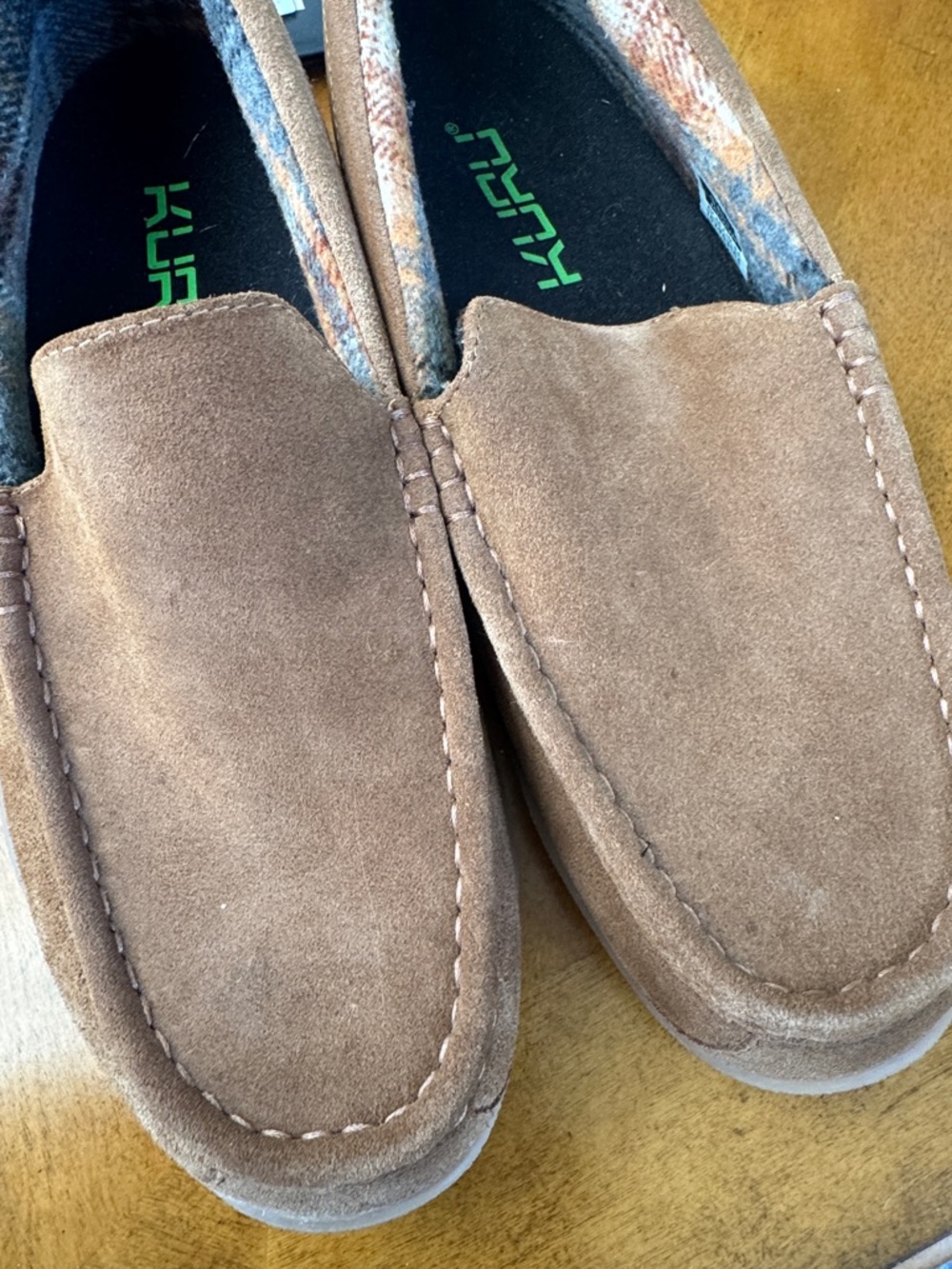 KURU Men's Tan Suede Slip-On Loafers - Picture 3 of 4